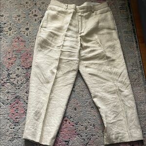 Brooks Brothers Cream Linen-Blend Men's Chinos